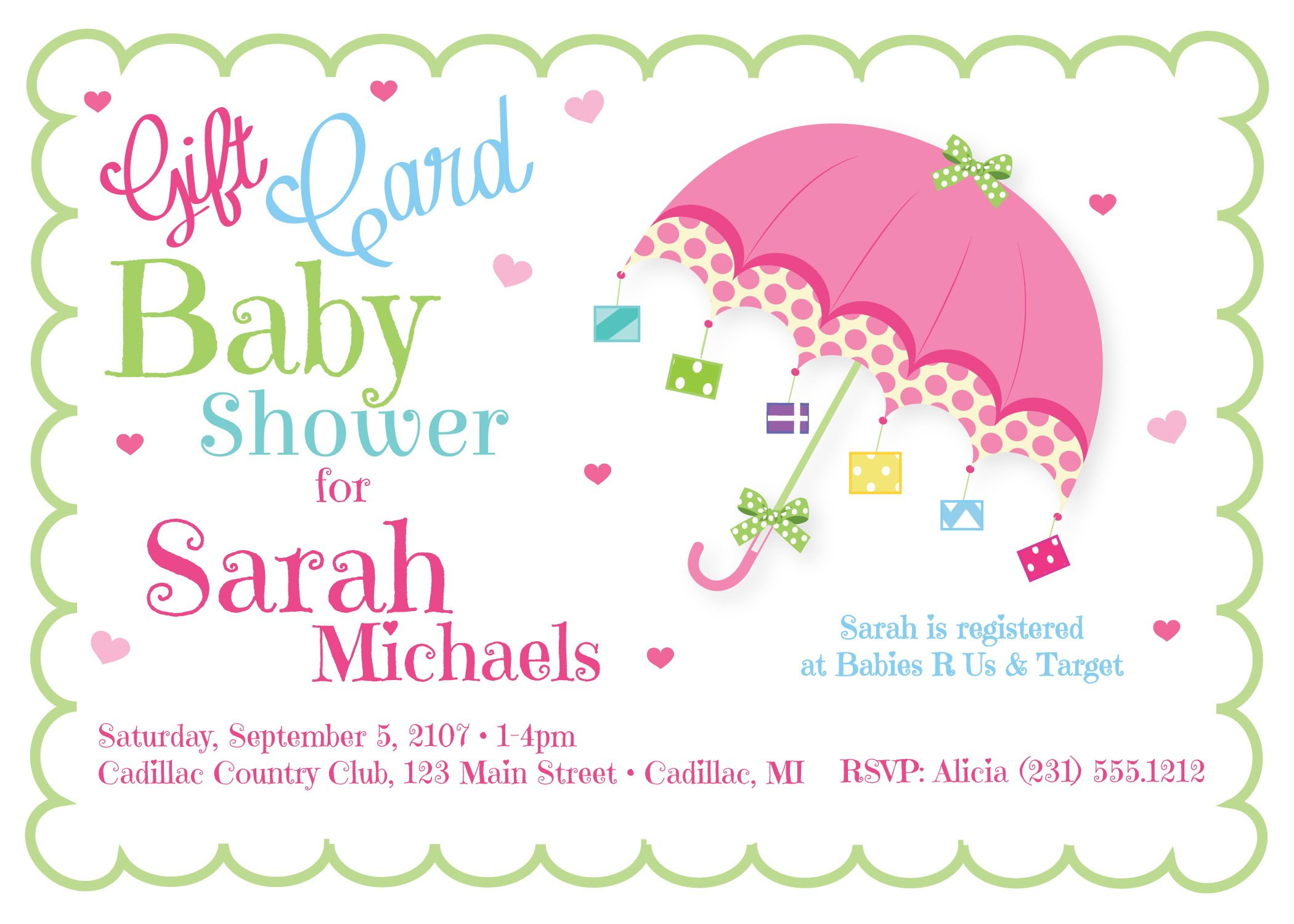 Gift Cards Baby Shower
 Gift Card Baby Shower Invitation Baby Shower Invitations