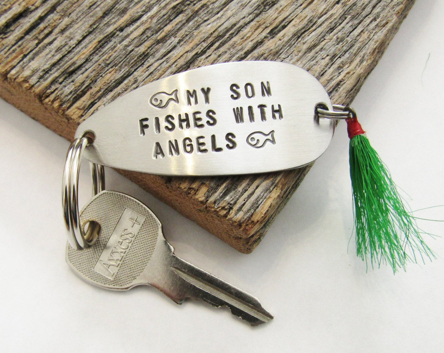 Gift For Child Who Lost Father
 Memorial Gift Son Keychain Personalized Loss of a Son Child