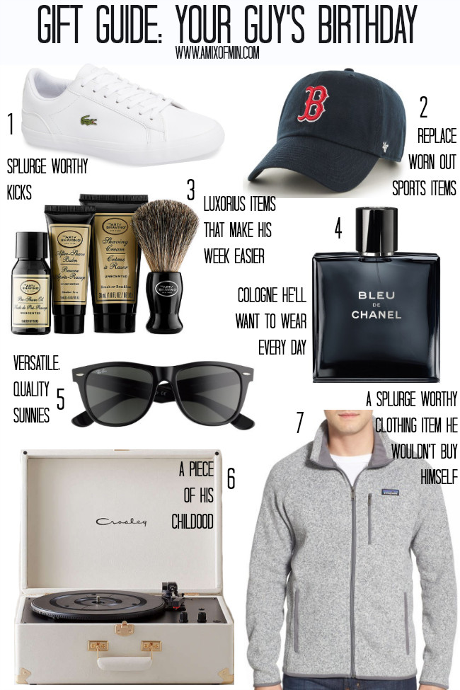 Gift For Husband On Birthday
 Gift Guide Your Guy s Birthday A Mix of Min