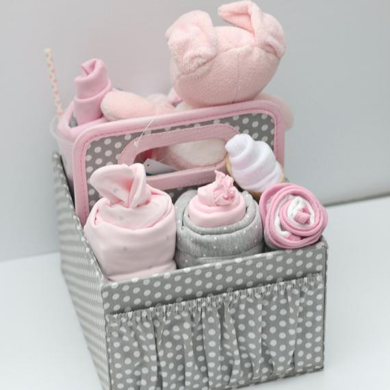 Gift For Newborn Baby Girl
 Baby Girl Gift Pink & Grey Girl Baby Shower Grey and Pink