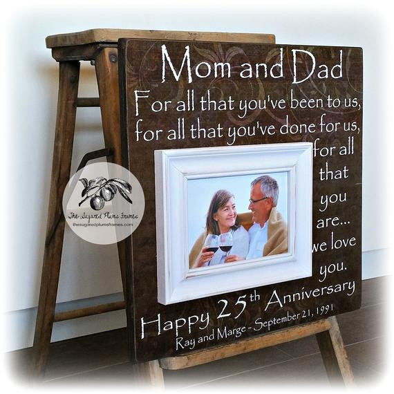 Gift Ideas For 25Th Anniversary
 25th Anniversary Gifts for Parents Silver Anniversary Gift