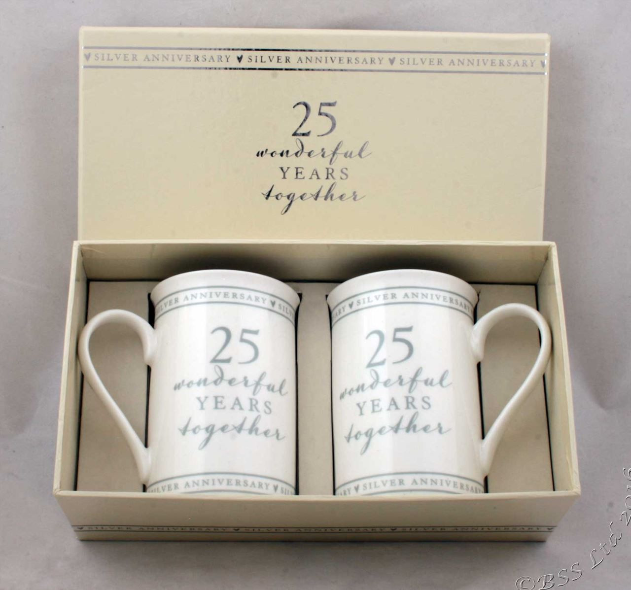 Gift Ideas For 25Th Anniversary
 Show details for 25th Anniversary Gift Set of 2 China Mugs