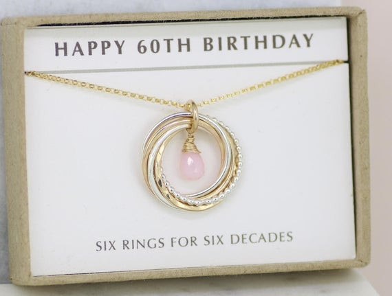 Gift Ideas For 60th Birthday
 60th birthday ts for women pink opal necklace for October