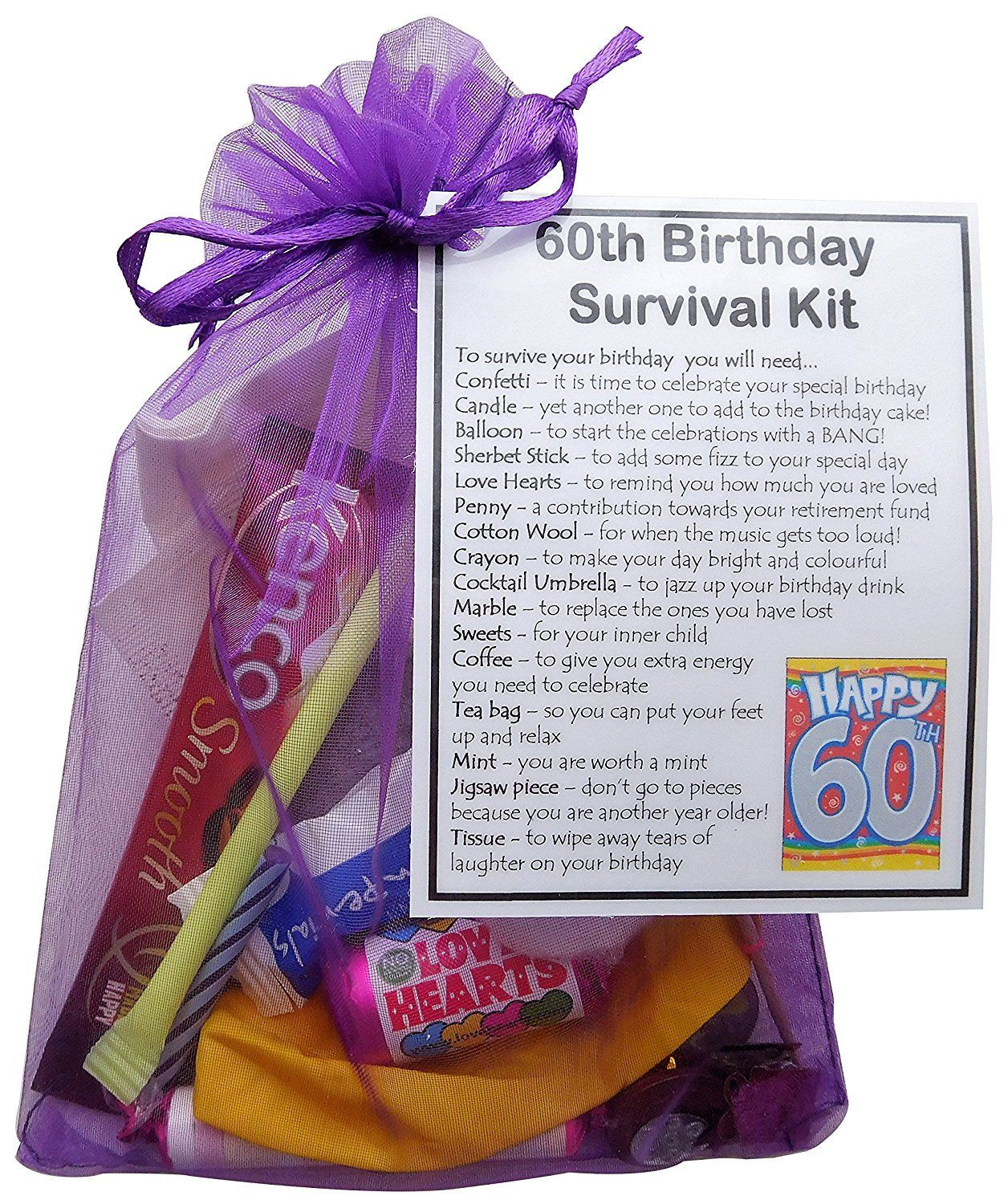 Gift Ideas For 60th Birthday
 60th Birthday Gift Unique Novelty survival kit 60th