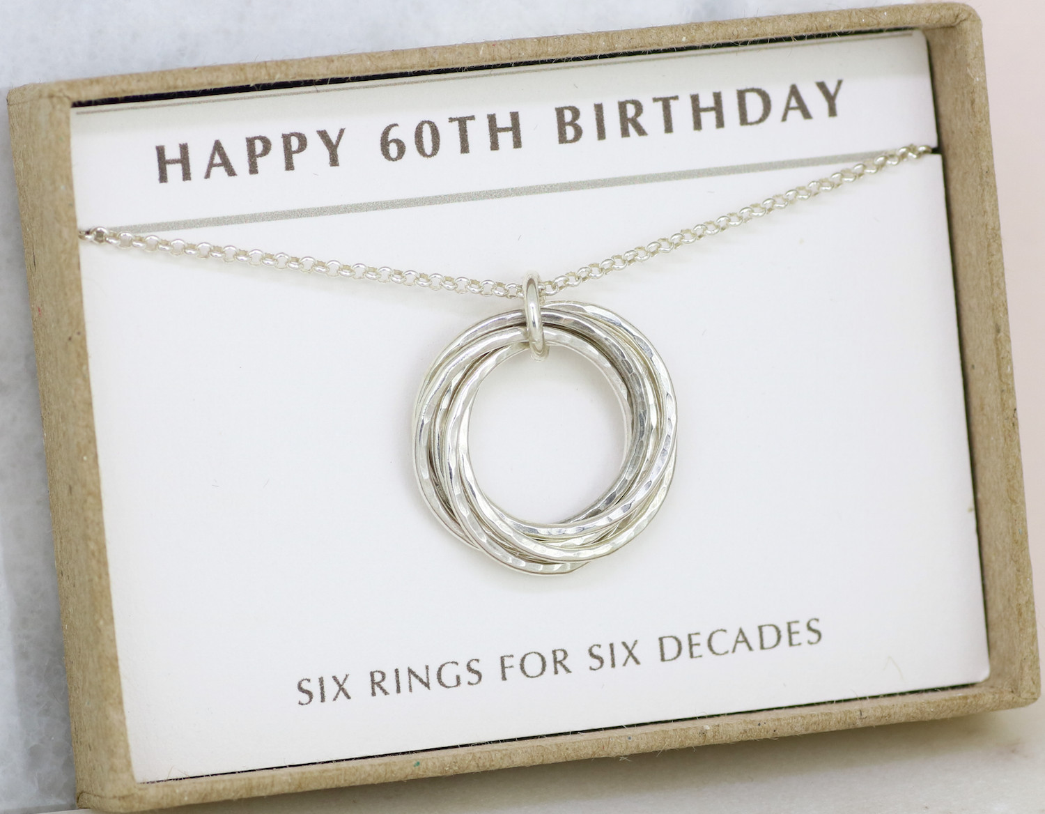 Gift Ideas For 60th Birthday
 60th Birthday Silver Necklace
