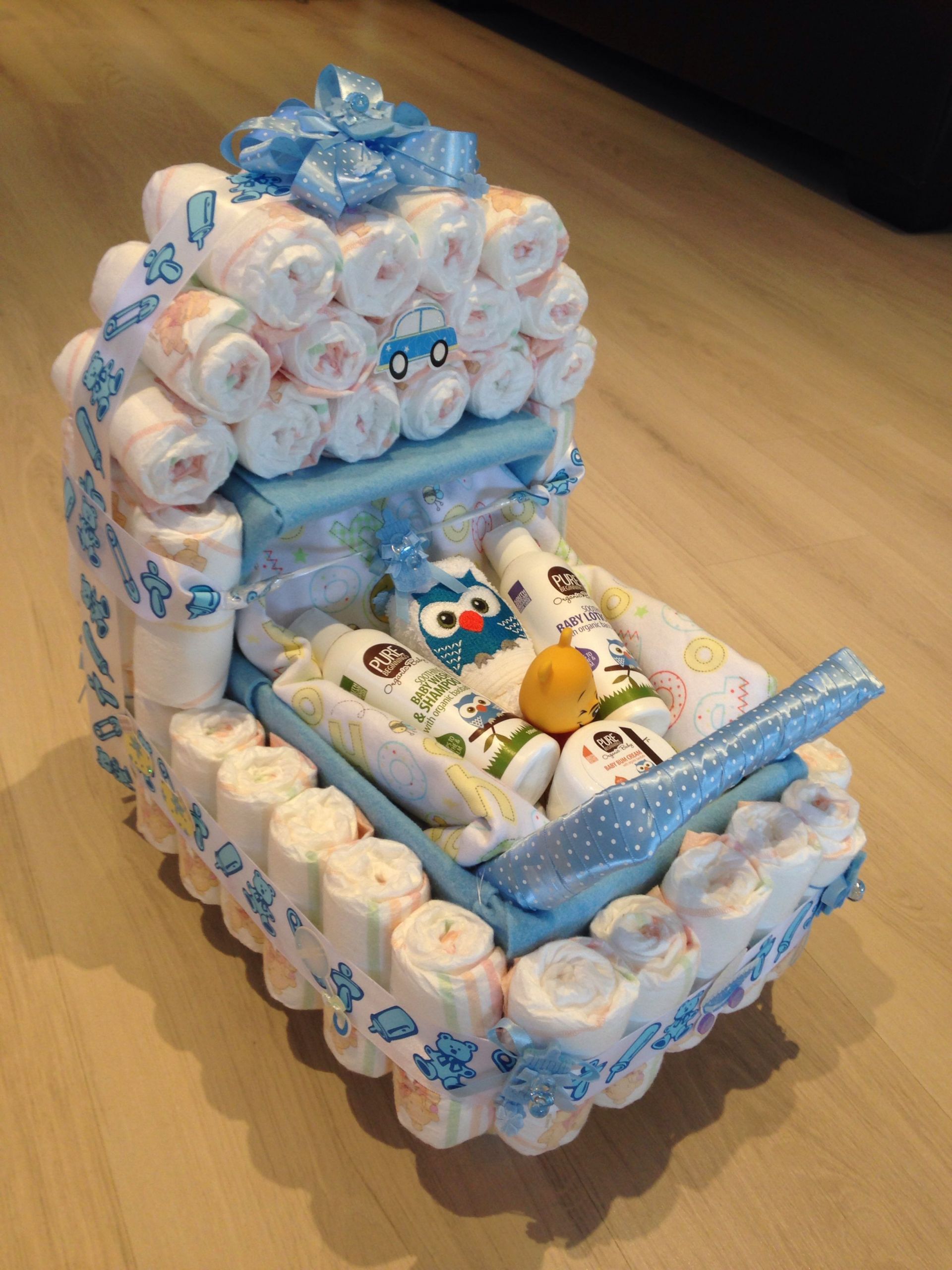 Gift Ideas For A Newborn Baby Boy
 Baby shower present nappy stroller idea