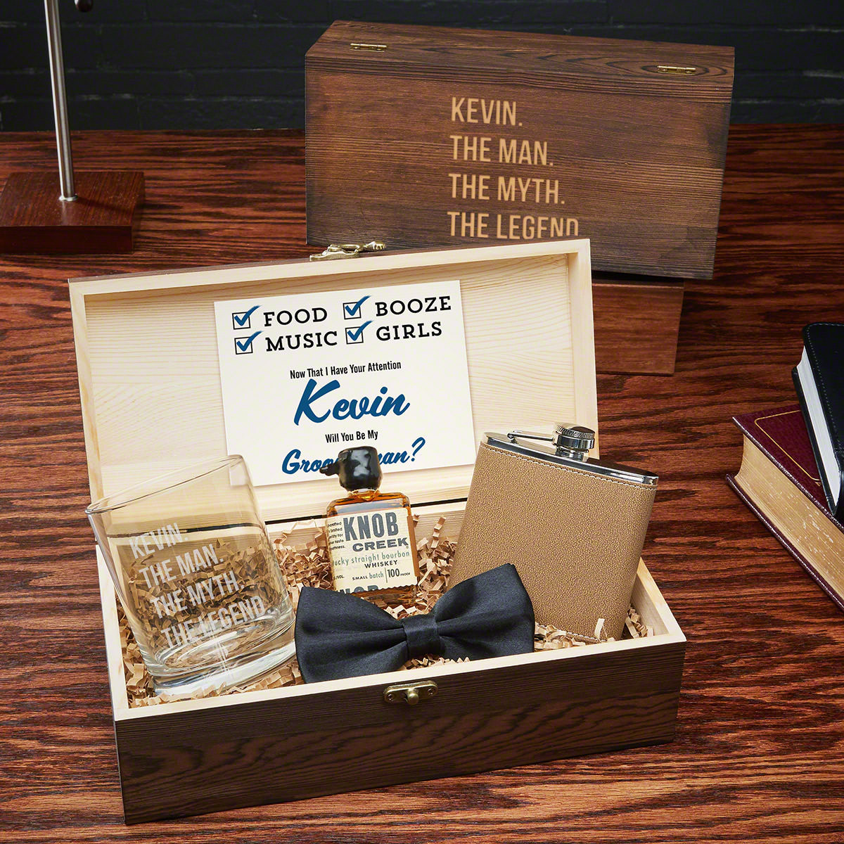 Gift Ideas For Best Man
 Man the Myth Personalized Groomsmen Gift Box Set
