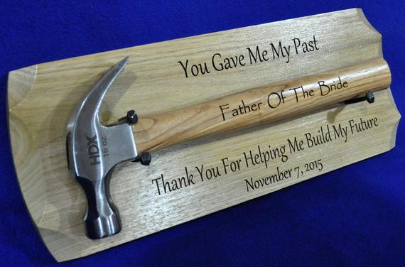 Gift Ideas For Father Of The Bride
 Father The Bride Gift Engraved Hammer Display Gift For