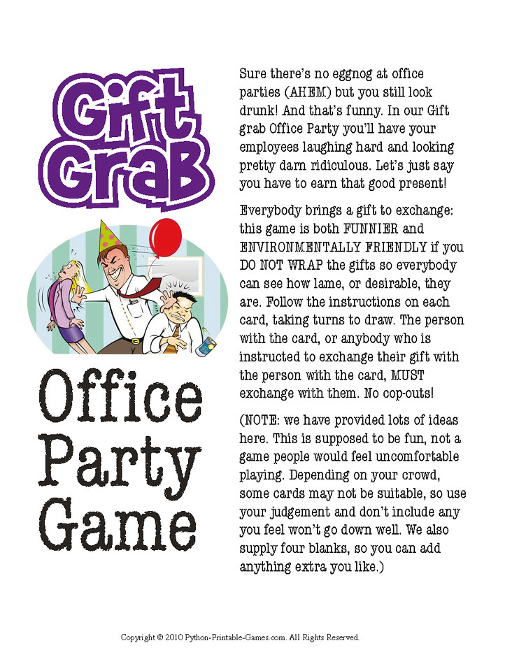Gift Ideas For Office Christmas Party
 Holiday Gift Exchange Games