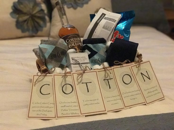 Gift Ideas For Second Wedding Anniversary
 The "Cotton" Anniversary Gift for Him