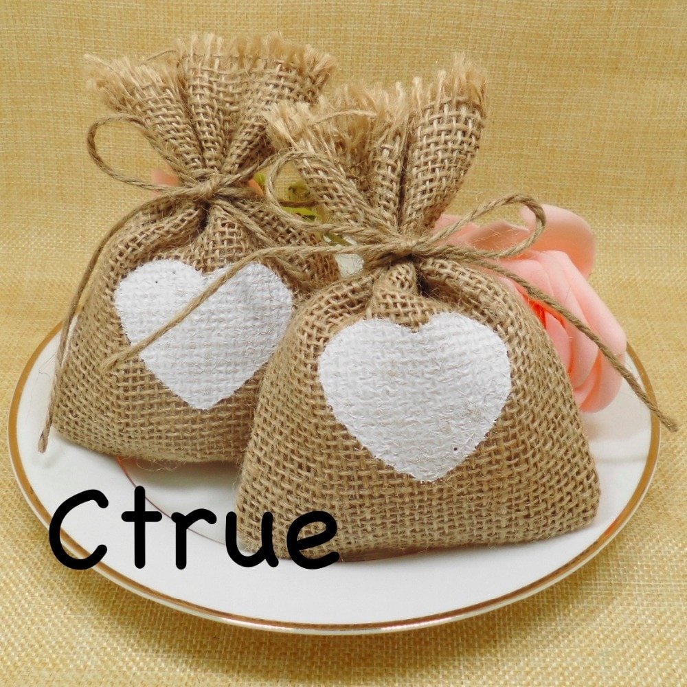Gifts For Baby Shower Guests
 50PC Rustic Wedding Candy Bags Burlap Baby Shower Favor