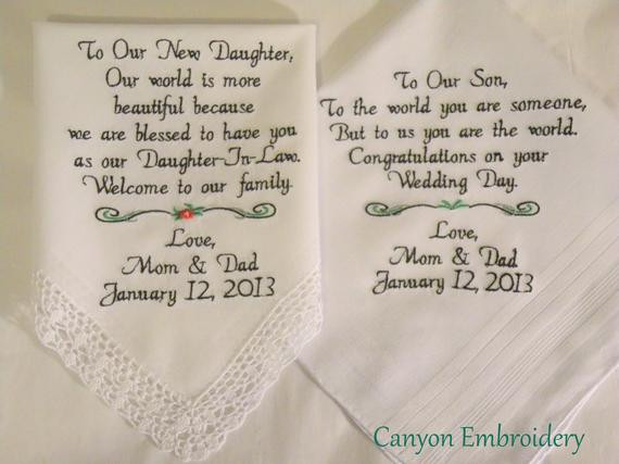 Gifts For Daughter On Wedding Day
 New Daughter Son Wedding Gift From Mom and Dad by