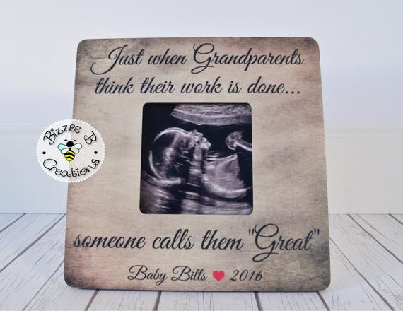 Gifts For Grandparents From Baby
 Gift for Great Grandparents To Be Just When by