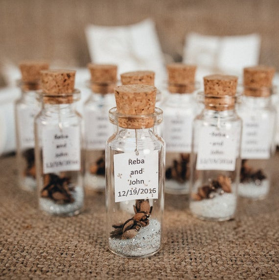 Gifts For Wedding Guests
 Wedding favors for guests Message in a bottle Rustic wedding