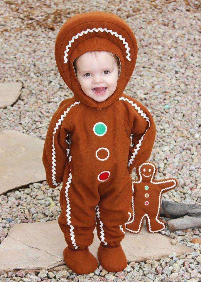 Gingerbread Man Costume DIY
 Gingerbread baby holding a gingerbread baby