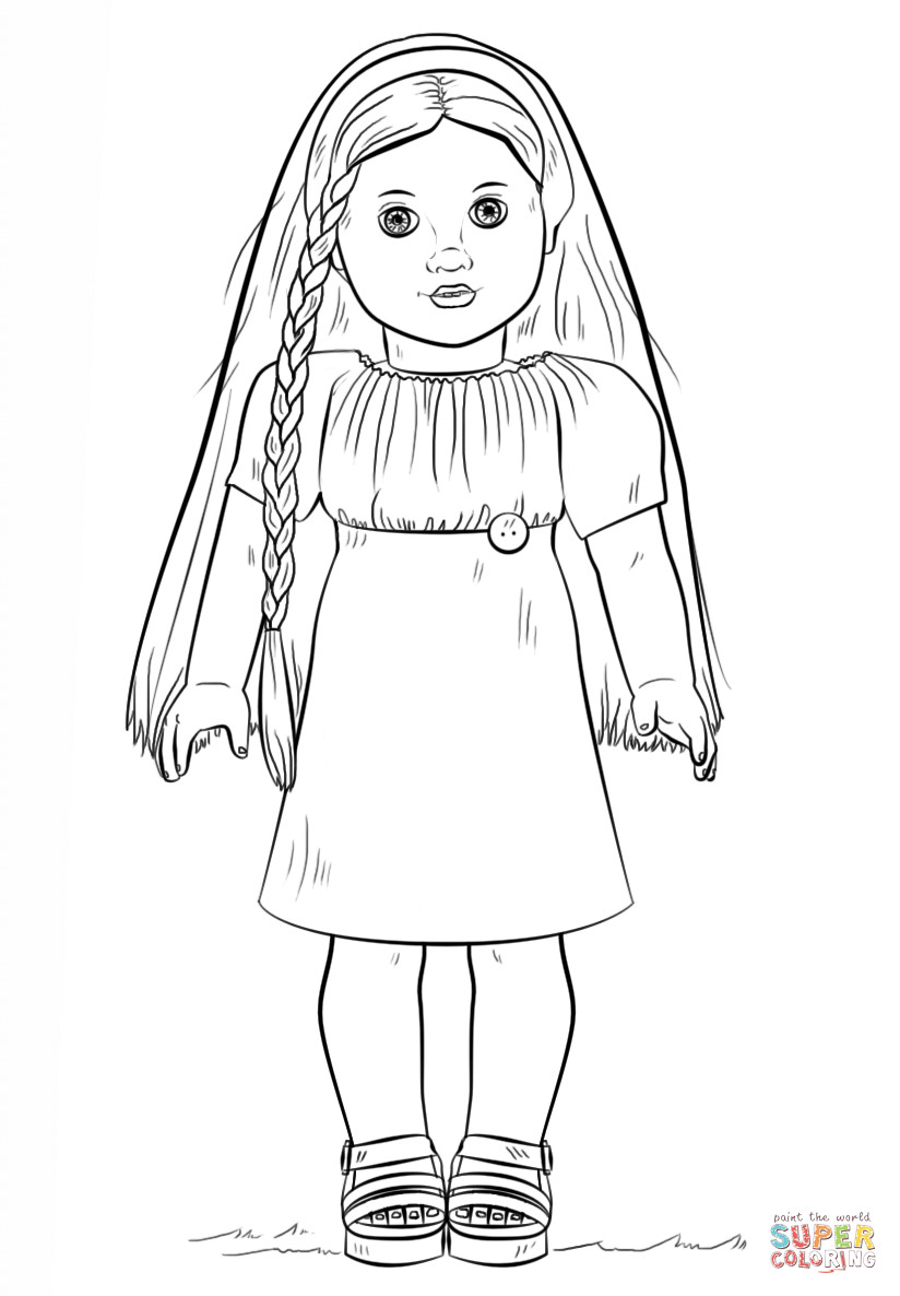 Girl Printable Coloring Pages
 American Girl Doll Julie coloring page