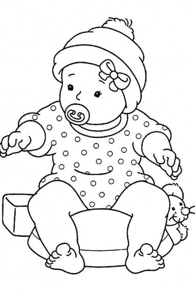 Girl Printable Coloring Pages
 Baby Girl Coloring Pages Coloring Home