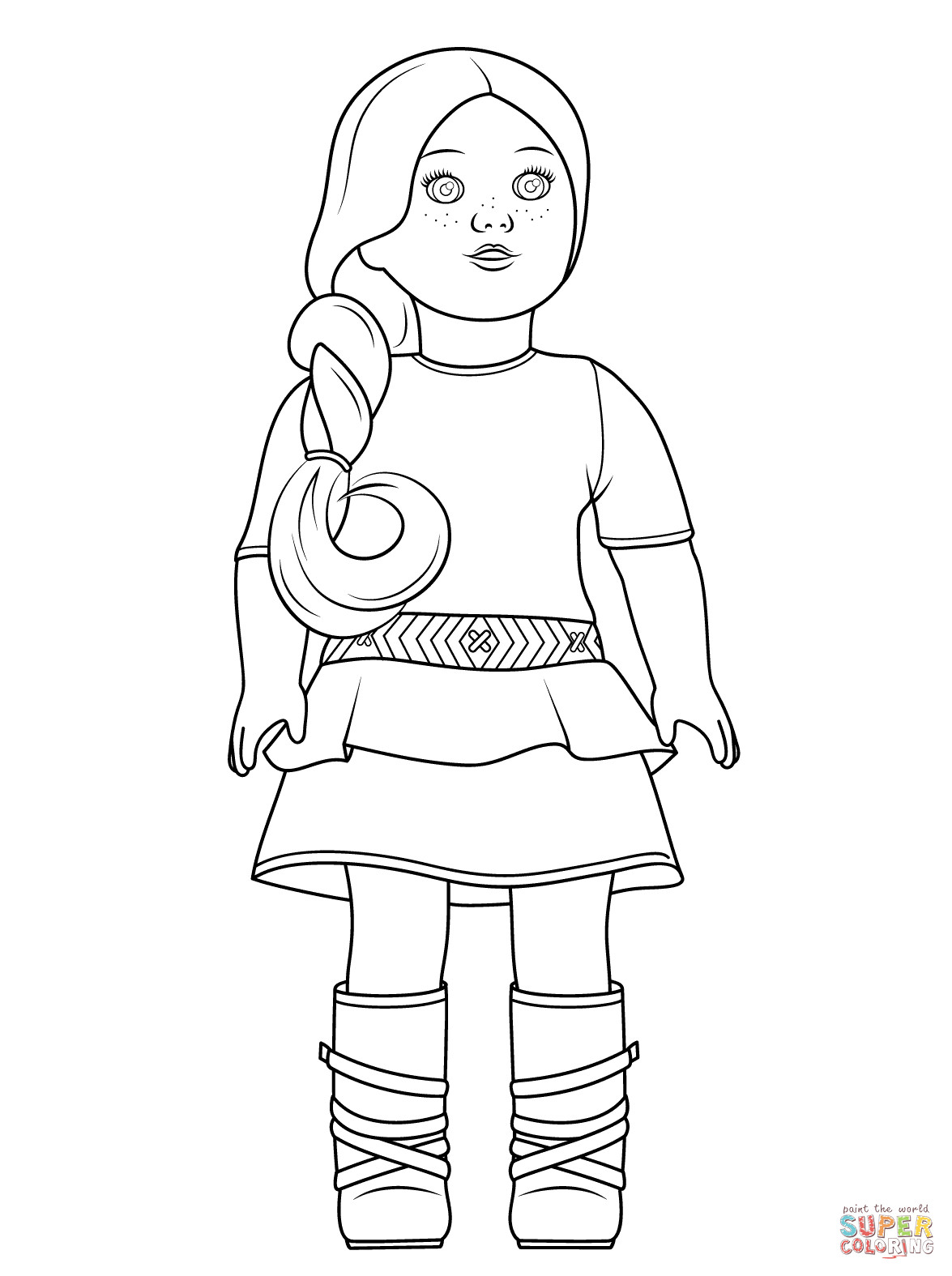 Girl Printable Coloring Pages
 American Girl Saige coloring page