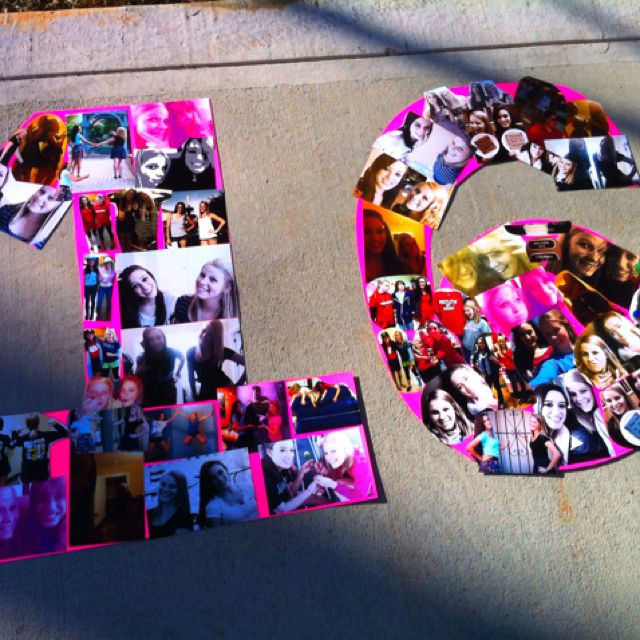 Girls 16 Birthday Gift Ideas
 we could make this with the pics th girls take then