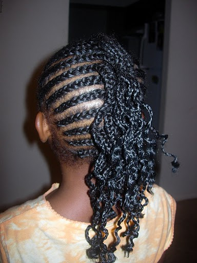 Girls Braided Hairstyles
 braided hairstyle back view African American little girls