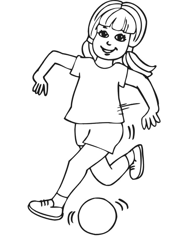 Girls Soccer Coloring Pages
 Soccer Coloring Page