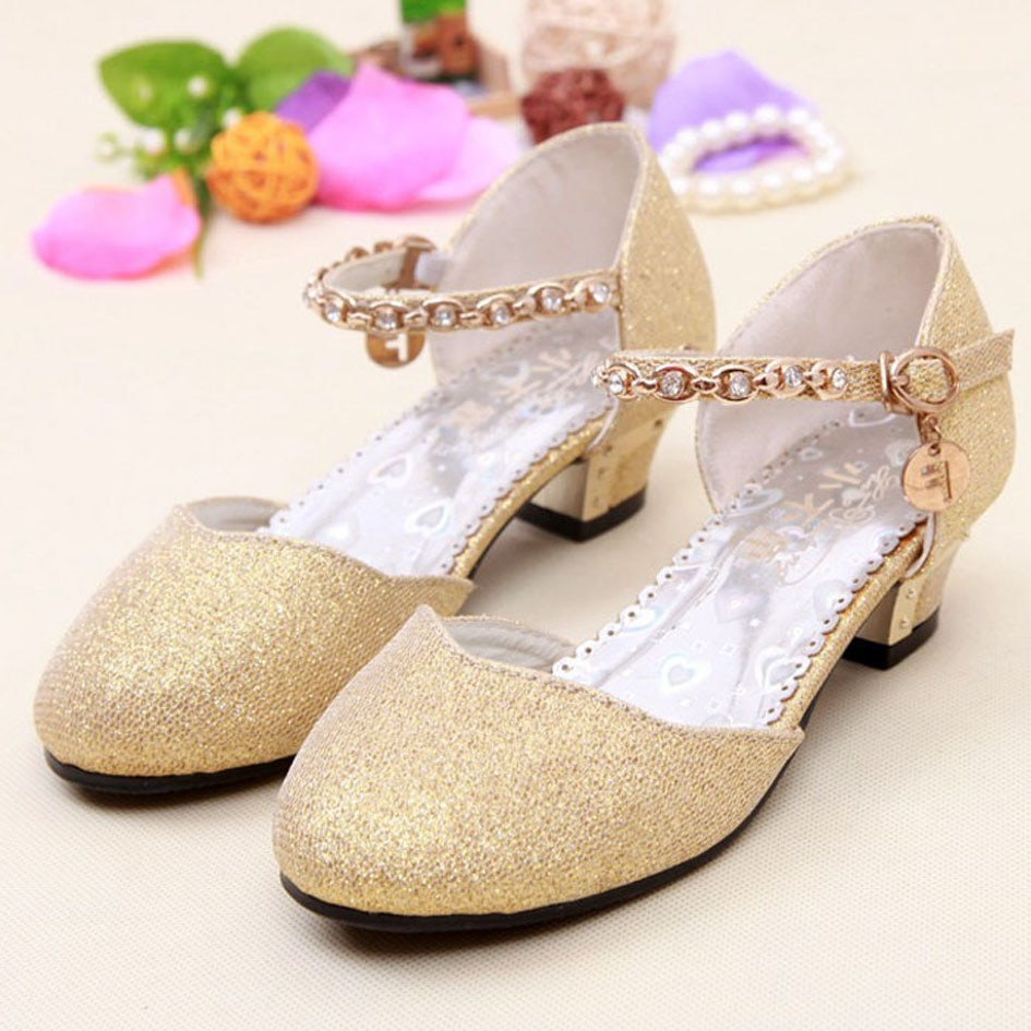 Girls Wedding Dress Shoes
 2016 Children Princess Glitter Sandals Kids Flower Girls