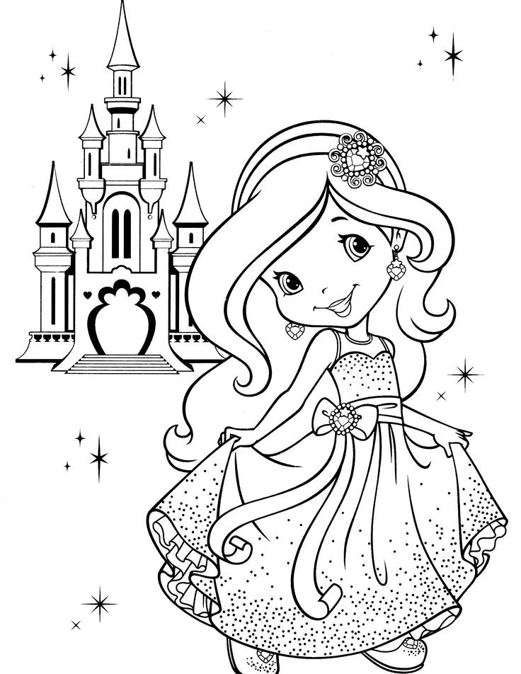 Girly Coloring Pages Printable
 strawberry shortcake coloring page