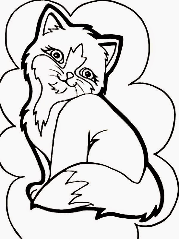 Girly Coloring Pages Printable
 Navishta Sketch sweet cute angle cats