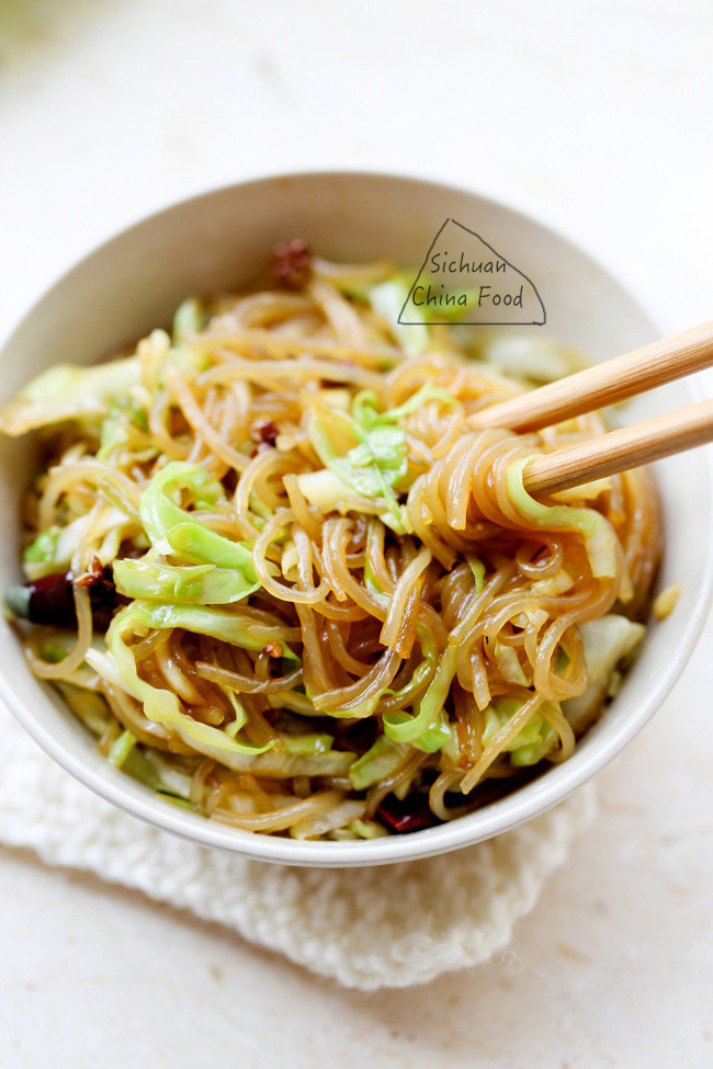Glass Noodles Calories
 Glass Noodles Stir Fry with Shredded Cabbage