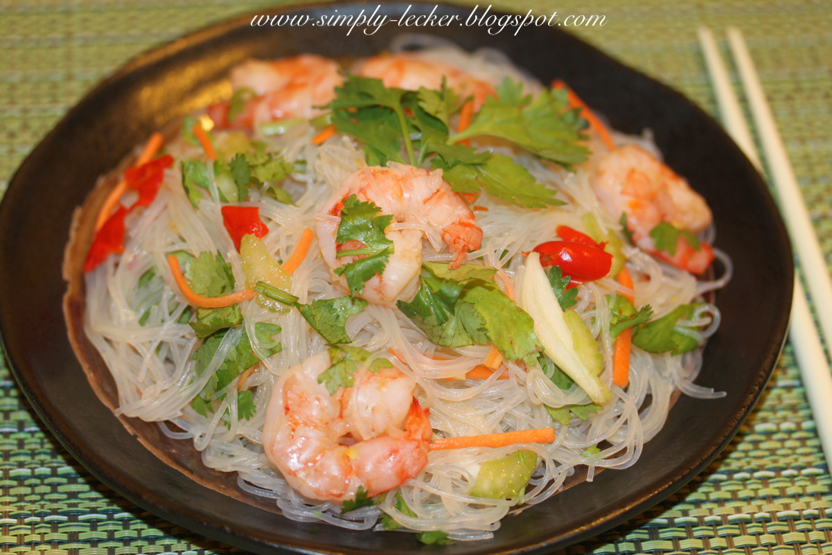 Glass Noodles Salad
 Simply Lecker Spicy Glass Noodles Salad with Prawns