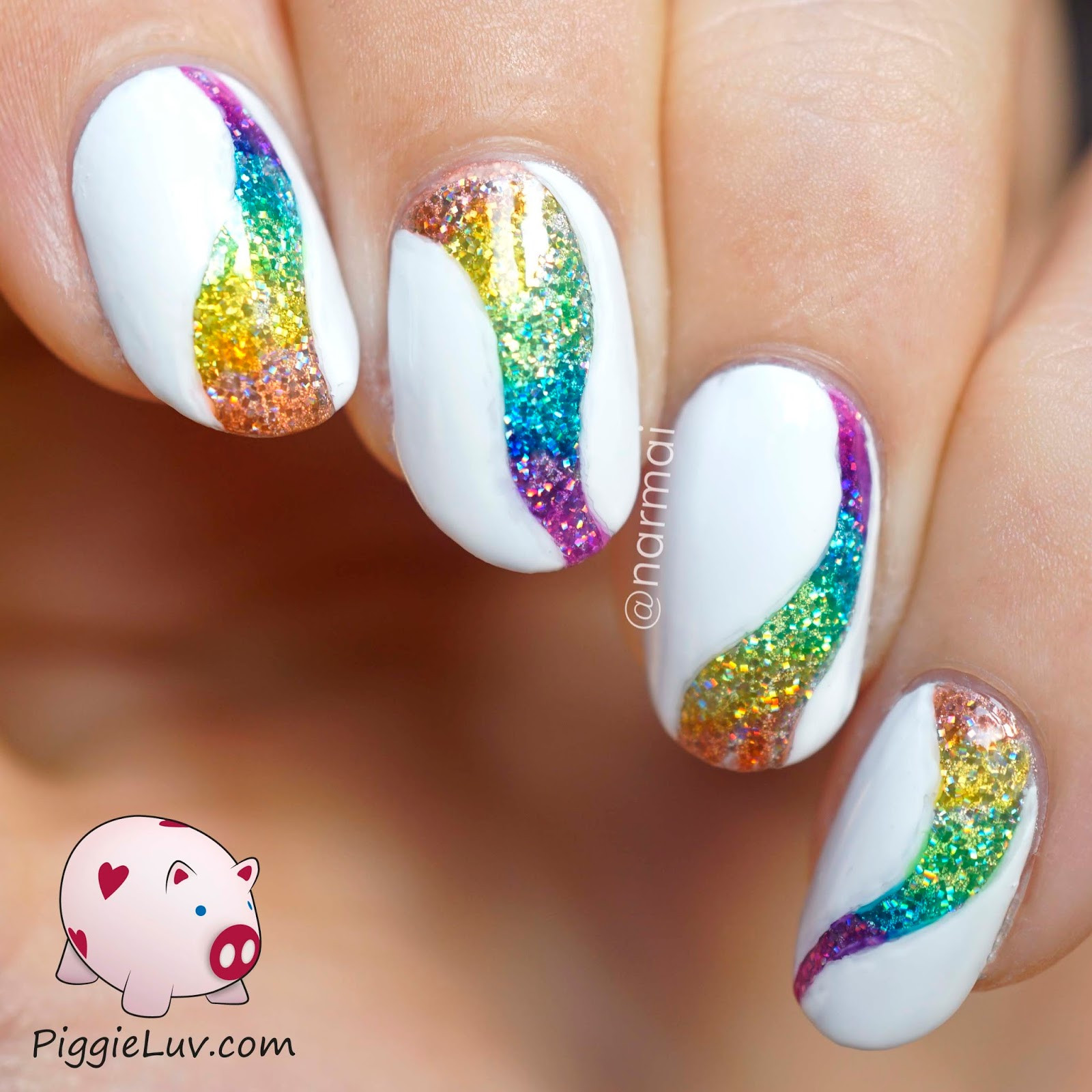Glitter Nail Art Designs
 white tip nail designs with glitter