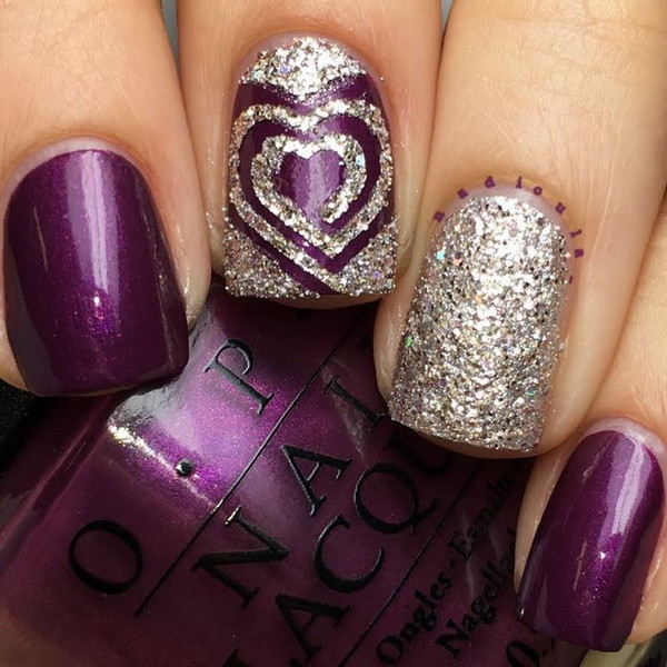 Glitter Purple Nails
 30 Trendy Purple Nail Art Designs You Have to See Hative