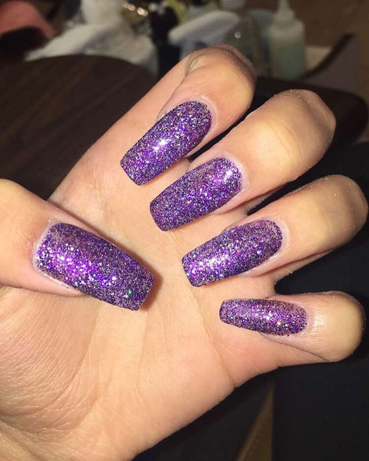 Glitter Purple Nails
 DannieC123 ⋆ ║ nails ║ in 2019