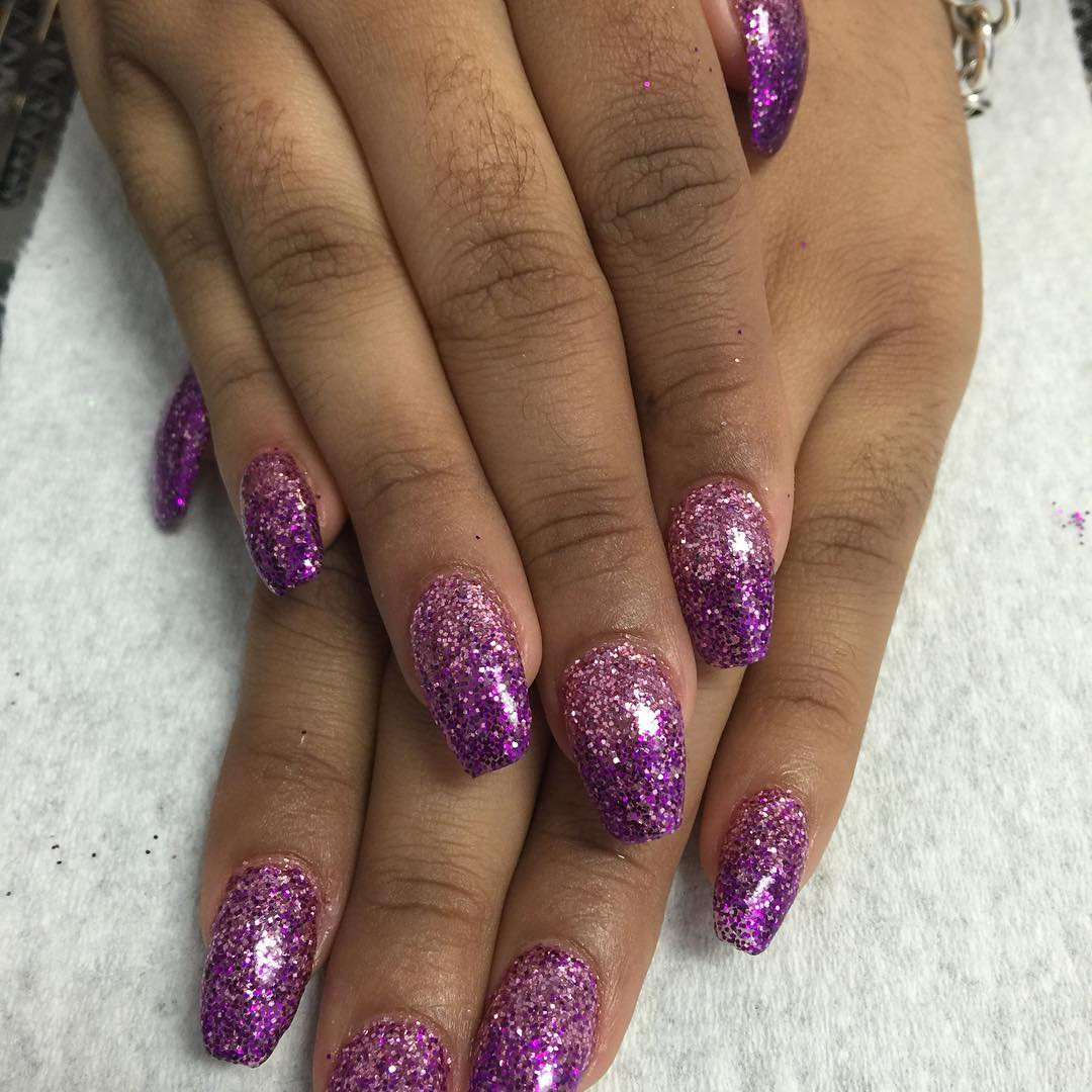Glitter Purple Nails
 29 Tumblr Nail Art Designs Ideas