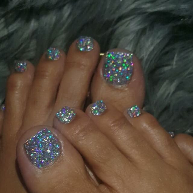 Glitter Toe Nails
 REPOST • Stunning glitter toe nails Tony Ly acrylic