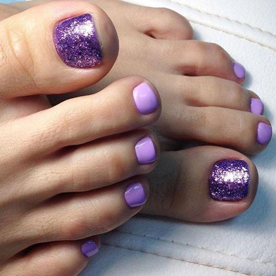 Glitter Toe Nails
 Nail Designs for Sprint Winter Summer and Fall Holidays Too