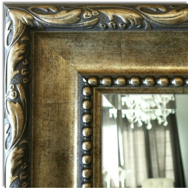 Gold Frame Bathroom Mirror
 Ornate Framed Mirror Bathroom Vanity Antique Silver Light