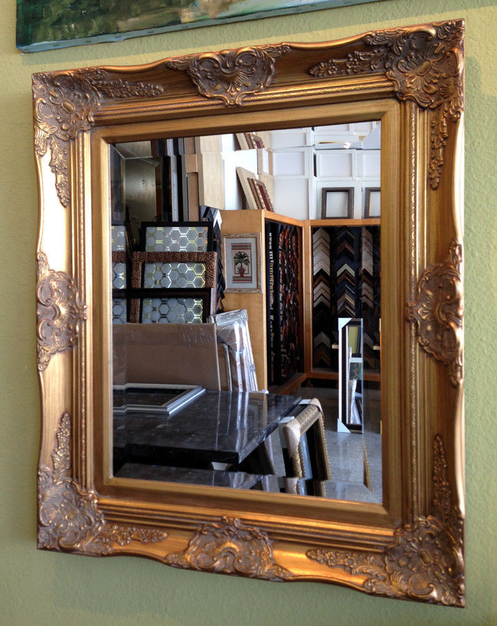 Gold Frame Bathroom Mirror
 Antique Gold Ornate Framed Wall Mirror Bathroom Vanity