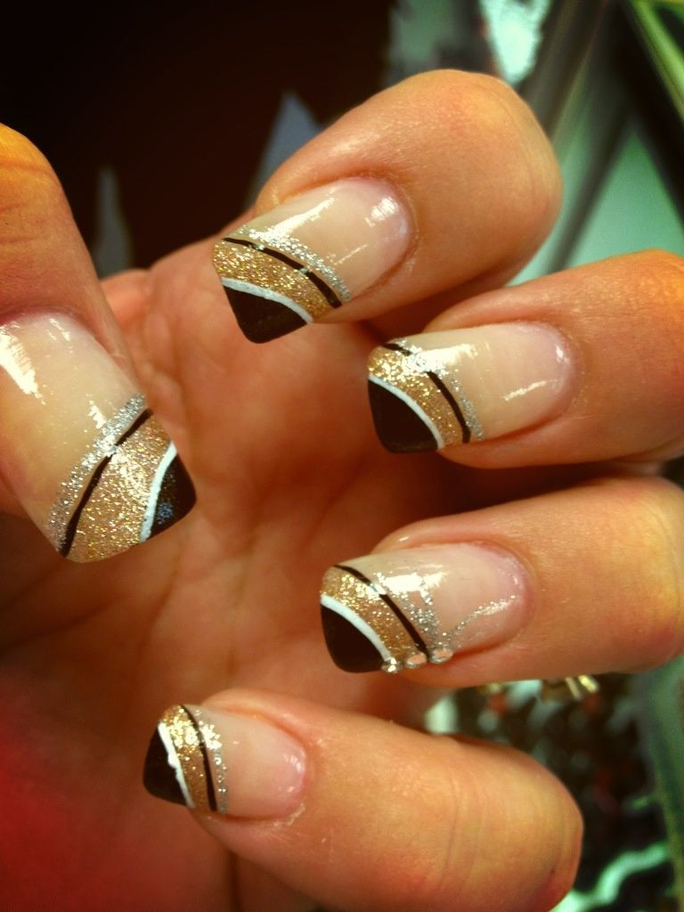 Gold Glitter Acrylic Nails
 Pin by Bailey Schmidt on Nails