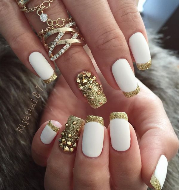 Gold Nail Designs For Acrylic Nails
 45 Gold Nails You Wish to Try
