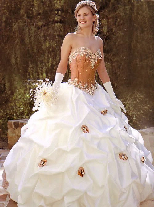 Gold Wedding Gown
 Wedding Lady Gold Bridal Gown Collection