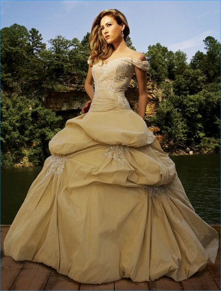 Gold Wedding Gown
 I Heart Wedding Dress Gold Wedding Dress