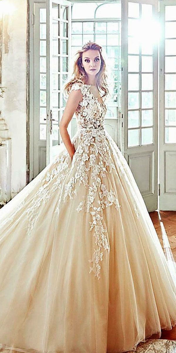 Gold Wedding Gown
 The 25 best Gold wedding dresses ideas on Pinterest