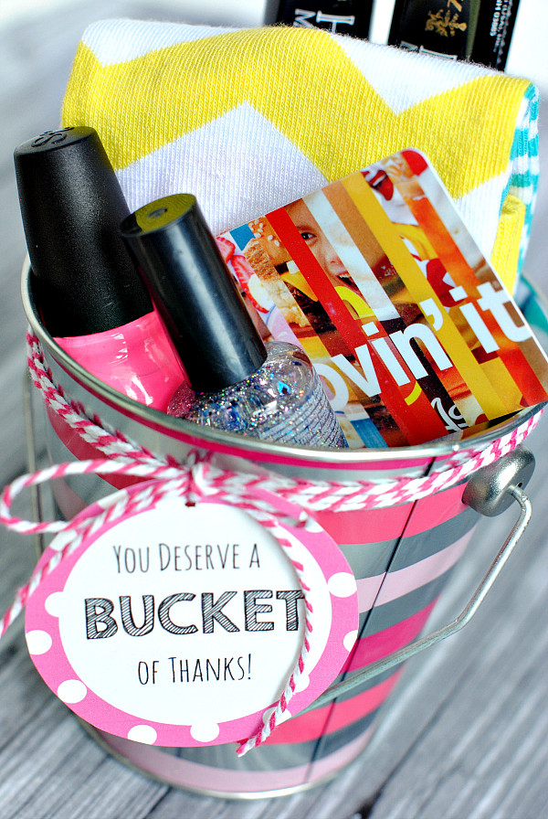 Good Thank You Gift Ideas
 Thank You Gift Ideas Bucket of Thanks Crazy Little Projects