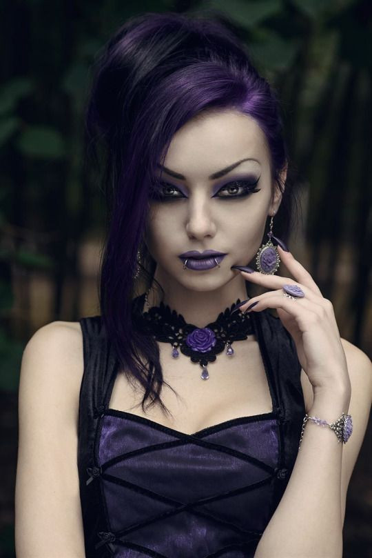 Goth Girl Hairstyles
 purple everything
