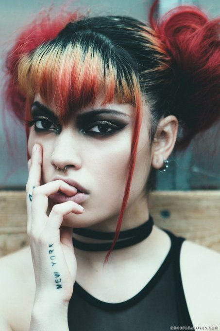 Goth Girl Hairstyles
 Goth beauty on in 2019