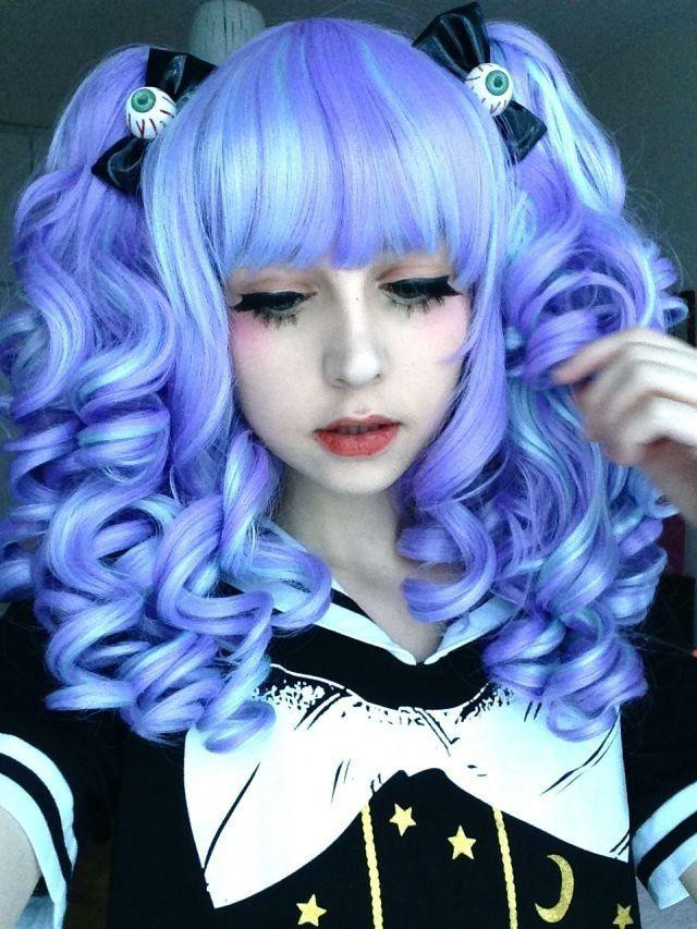 Goth Girl Hairstyles
 Blue Hair Pastel Goth