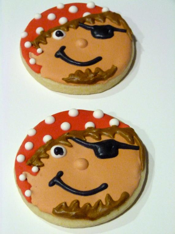 Gourmet Sugar Cookies
 Custom Decorated Gourmet Pirate Sugar Cookie by