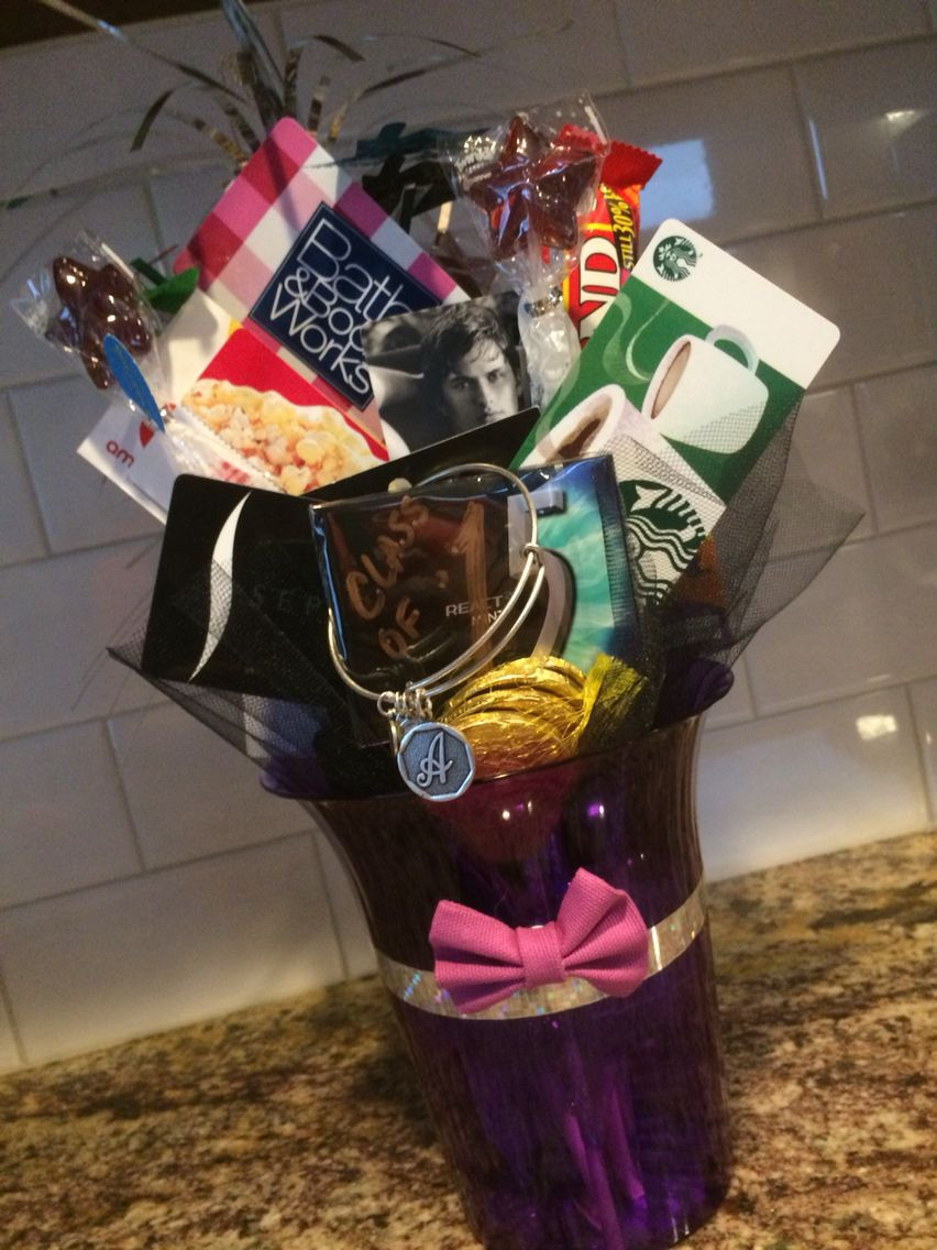 Graduation Gift Ideas For Girlfriend
 8th grade girl graduation t card bouquet Used colors of high school she will be entering