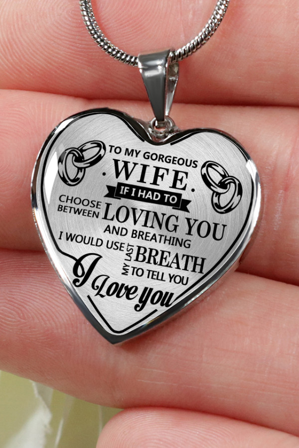Graduation Gift Ideas For Wife
 To My Gorgeous Wife I Love You Luxury Silver Necklace